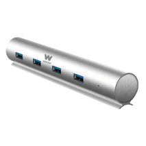 Hub USB Woxter PE26-142 Blanc Argenté Aluminium (1 Unité)