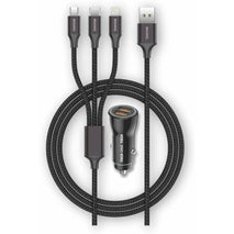 Chargeur de Voiture USB Universel + Câble Tech One Tech Double USB x 2 1,2 m