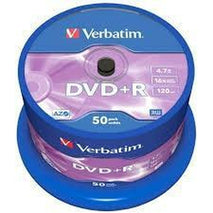DVD-R Verbatim    50 Unités 4,7 GB 16x (50 Unités)