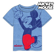 Camiseta de manga corta infantil Mickey Mouse azul